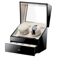 Gorben, черный/коричневый держатель для часов, чехол для дисплея, органайзер для хранения ювелирных изделий, EU/US/AU/UK вилка для механических часов