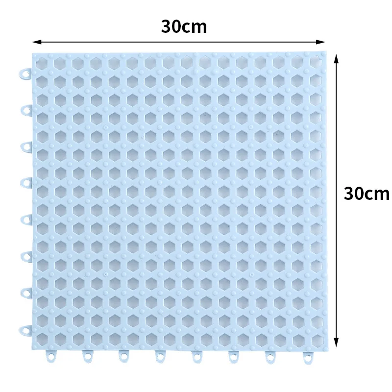 Сетчатые Пластиковые домашние коврики для ванной комнаты, для ванной, для кухни, комбинированный толстый прочный Впитывающий Коврик - Цвет: Blue