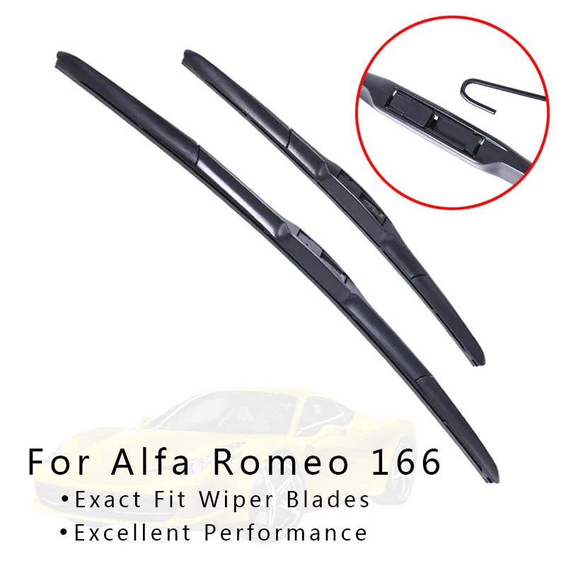 XYWPER стеклоочистителей для Alfa Romeo 166 1998 1999 2000 2001 2002 2003 2004 2005-2007 автомобильные аксессуары мягкий резиновый стеклоочиститель