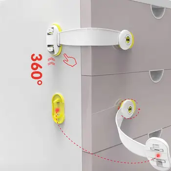 

2pcs Creative Safety Lock Anti Pinch Locks Latch Versatile Lock Guard for Cabinet Door Refrige Home