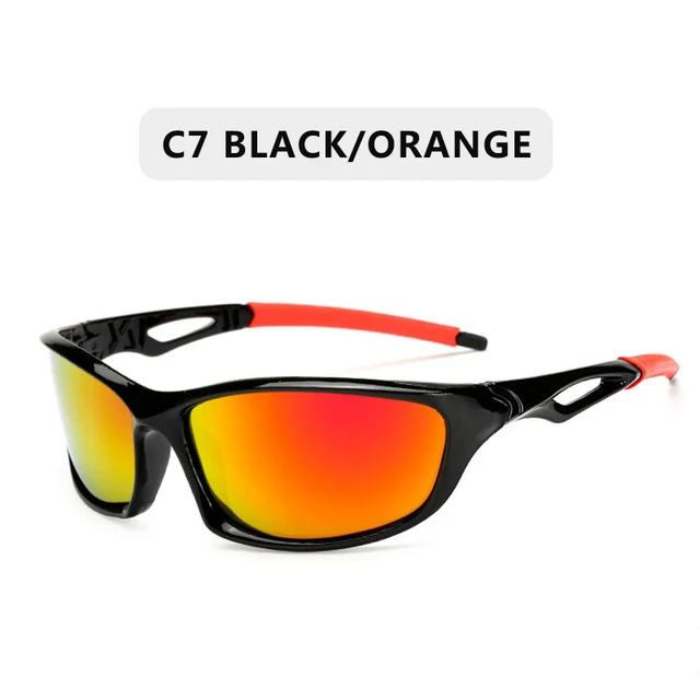 2022 New Polarized Sunglasses Men Brand Designer Square Sports Sun Glasses for Men Driving Fishing Black Frame Goggle UV400 C7