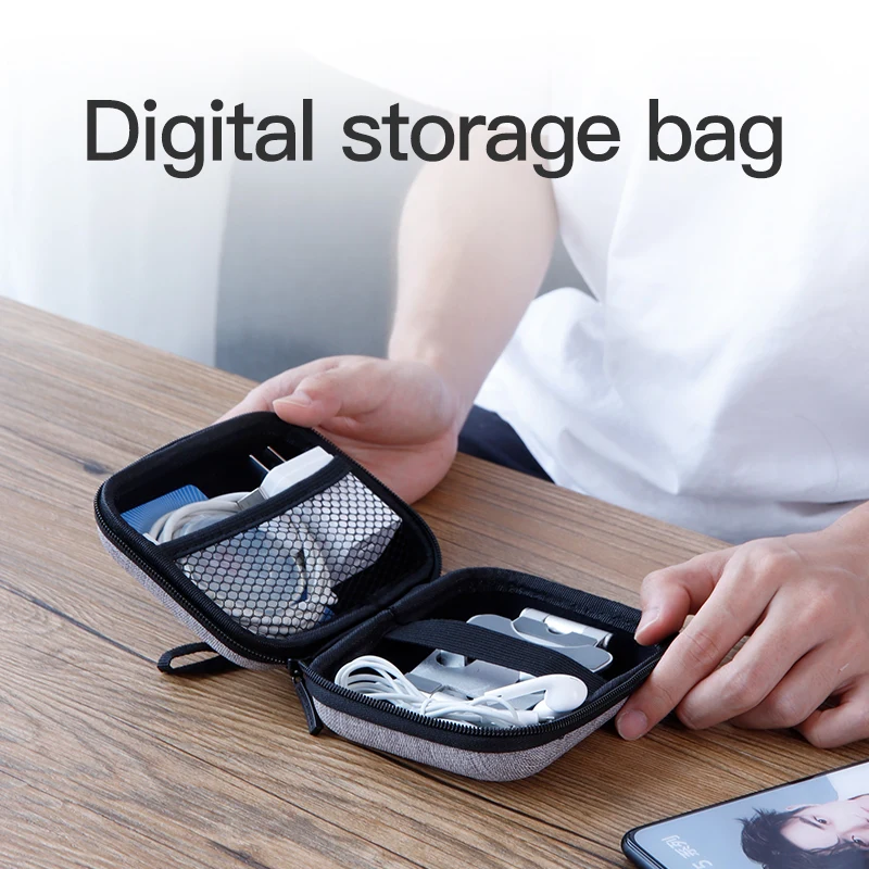 MSVII Anti-pressure and Anti-fall Multi-function Digital Storage Bag Headphone Storage Cable Bag USB Gadget Organizer Bag