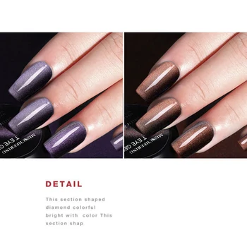

High quality nail optical glue varnish 5D cat eye phototherapy flash star cat eye glue two-color glue mixed paint
