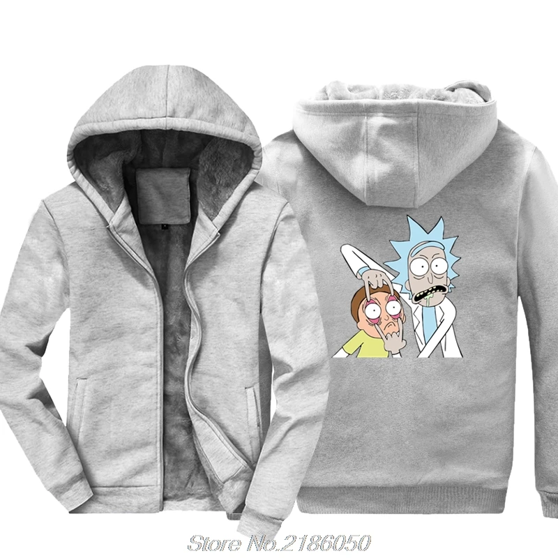 Rick And Morty/модные толстовки с капюшоном с принтом галактики Рик Морти, Мужское пальто с капюшоном на молнии, уличная одежда Харадзюку