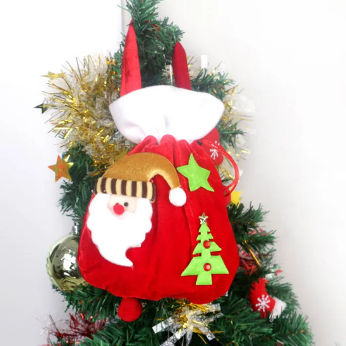 Candy Bag Storage Handbag Christmas Style Decoration Reusable Gift For Holiday Party MYDING