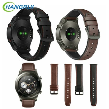

HANGRUI Watchband 22mm Silicone Leather Wristband Strap For Huawei Watch GT/Watch 2 pro/Active Replacement Strap Quick Release