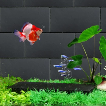 

Saim Aquarium Ornament Dark Gray Ceramic Rock Piece Decoration Fish Shrimp Cave Shelter Aquarium Creative Fish Tank Accessories