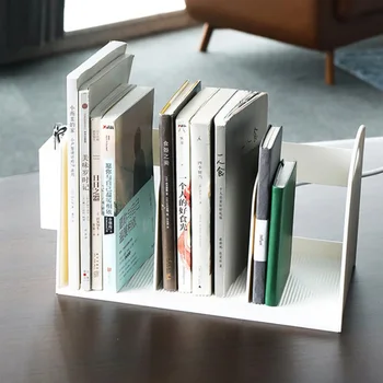 

Modern Bookcase Desktop Storage Organizer Bookshelf Office Table Organizer Bookends Furniture