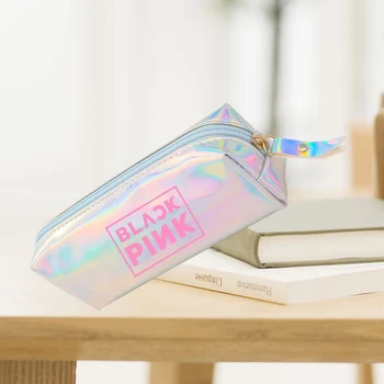 

Blackpink Iridescent Laser Pencil Case Quality PU School Supplies Stationery Gift Pencilcase School Cute Pencil Box School Tools