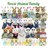 1/12 MINI Pretend Play Toy Animals Forest Family Doll Children's simulation 1:12 Rabbit koala Panda Figure Girl Toy 10/14/18pcs 1