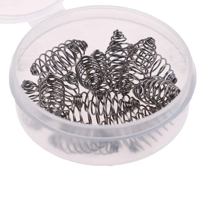 50pcs/lot spring lock pin crank hook fishing connector stainless