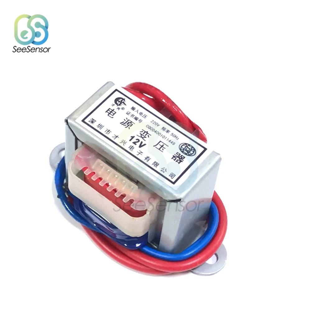 AC 6V-24V Output Voltage 2W EI Copper Core Input 220V 50Hz~60Hz Single Voltage 2 Line Copper Power Transformer power transformer