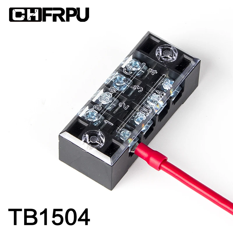 TB1504 1 шт. двухрядная Барьерная винтовая Клеммная колодка лента коннектор для