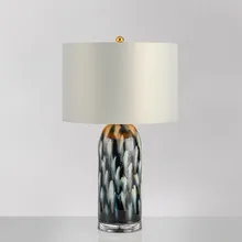 Скандинавский керамический светодиодный настольный светильник для спальни, домашний декоративный Настольный светильник, прикроватный светильник для кабинета, гостиной, отеля, тканевый абажур