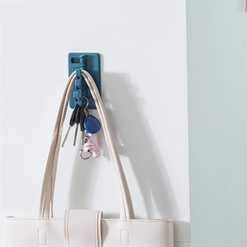 Space Saving Wall Mounted Hook Storage Rack Accordion ABS Keys Hanger