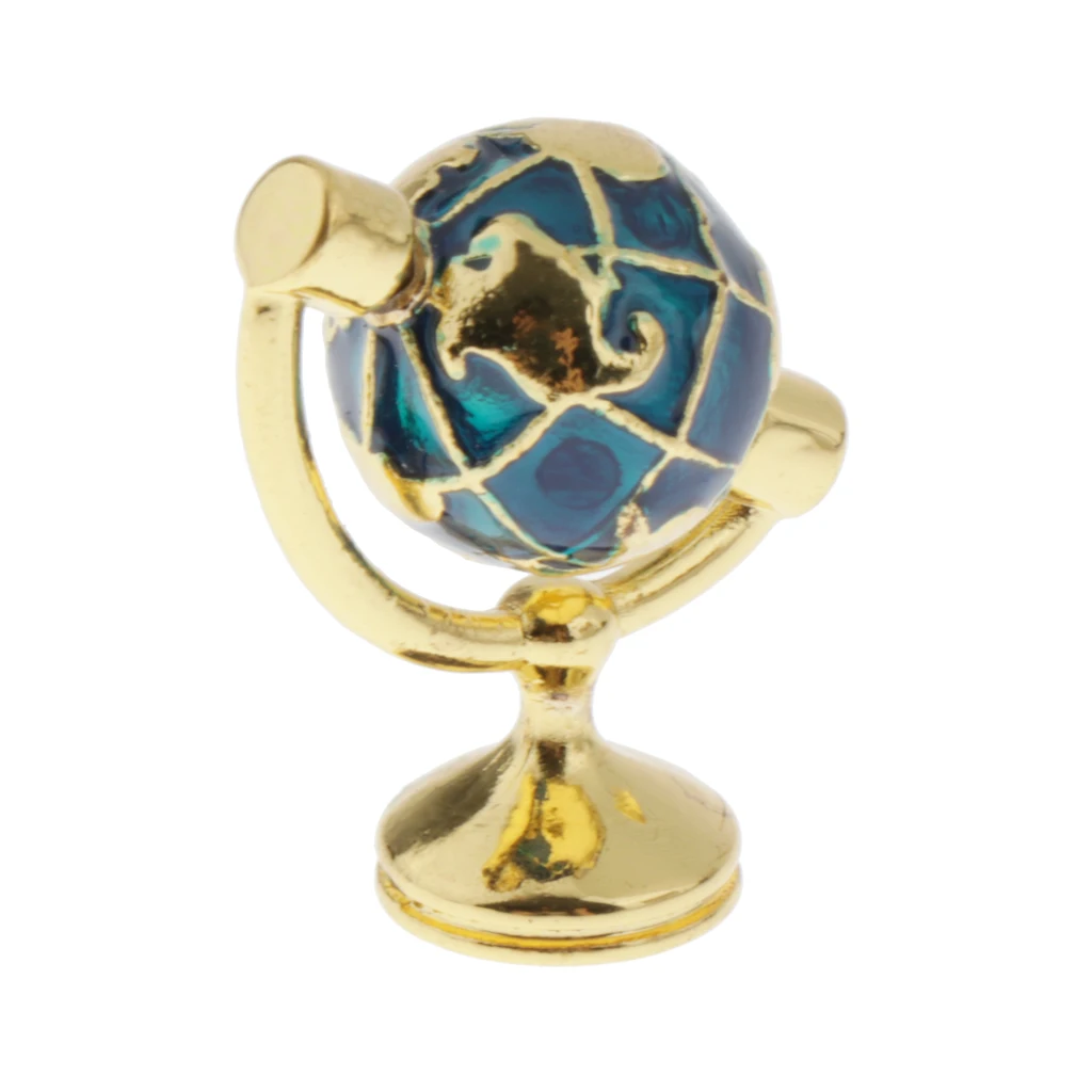 1/12 Dolls House Miniatures Simulation Globe Of The World With Stand Model