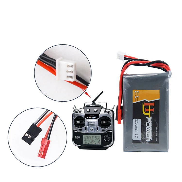 RC Li-Polymer 2S 7,4 V 2200MAH 8C Lipo батарея для Flysky GT3B T6/Futaba 14SG 2,4 Ghz FASSTest 14ch t10J передатчик