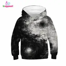LEAPPAREL/Новинка; сезон осень-зима; детская толстовка с капюшоном для мальчиков и девочек; пуловер с капюшоном и длинными рукавами; детская толстовка