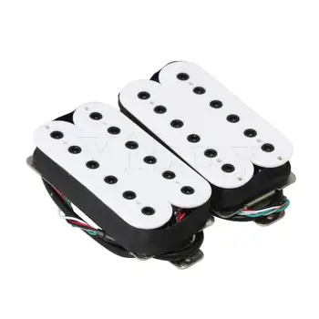 

Yibuy Black Metal Plastic Electric Guitar Pickup Double Coil HBBA-WH-XBB