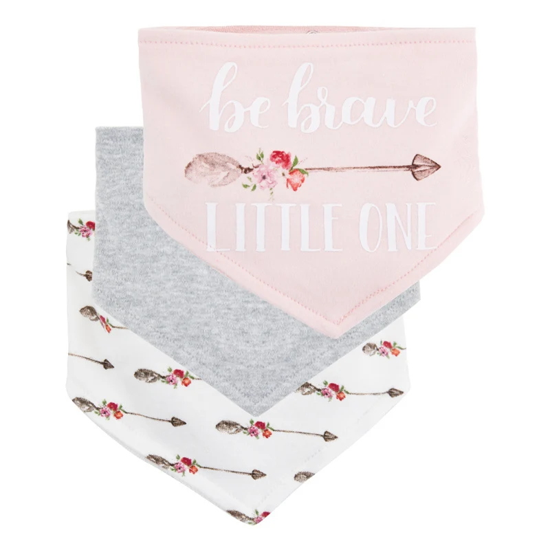 Honeyzone 3 шт./лот детские нагрудники Bebe прорезывание зубов слюни хлопок бандана младенческой треугольник полотенце новорожденный малыш вещи