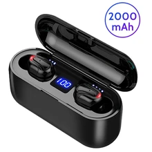 Светодиодный Bluetooth наушники с цифровым дисплеем Q32 Plus, игровая гарнитура для телефона, спортивные беспроводные наушники, HD вызов, наушники Blutooth 5,0