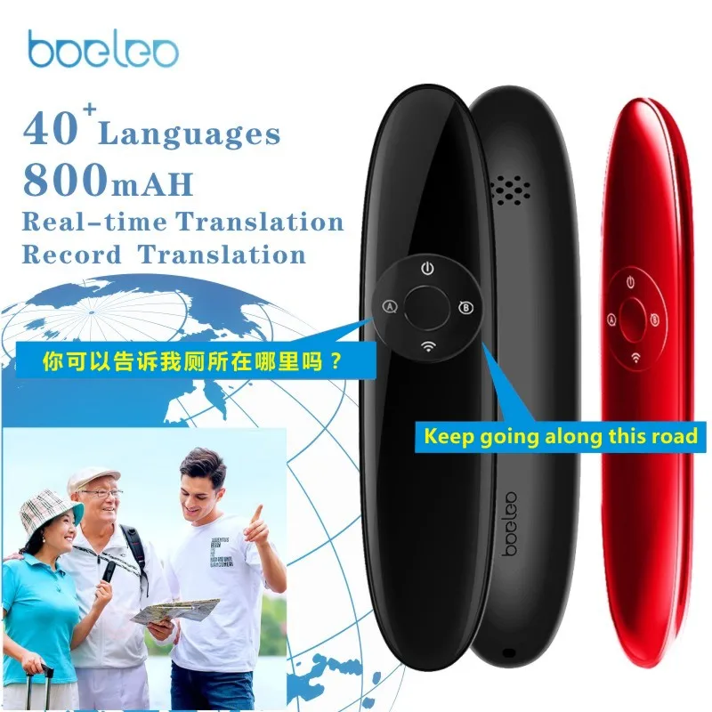 Портативный беспроводной умный мини-переводчик Boeleo K1 Lite 40 языков двусторонний в