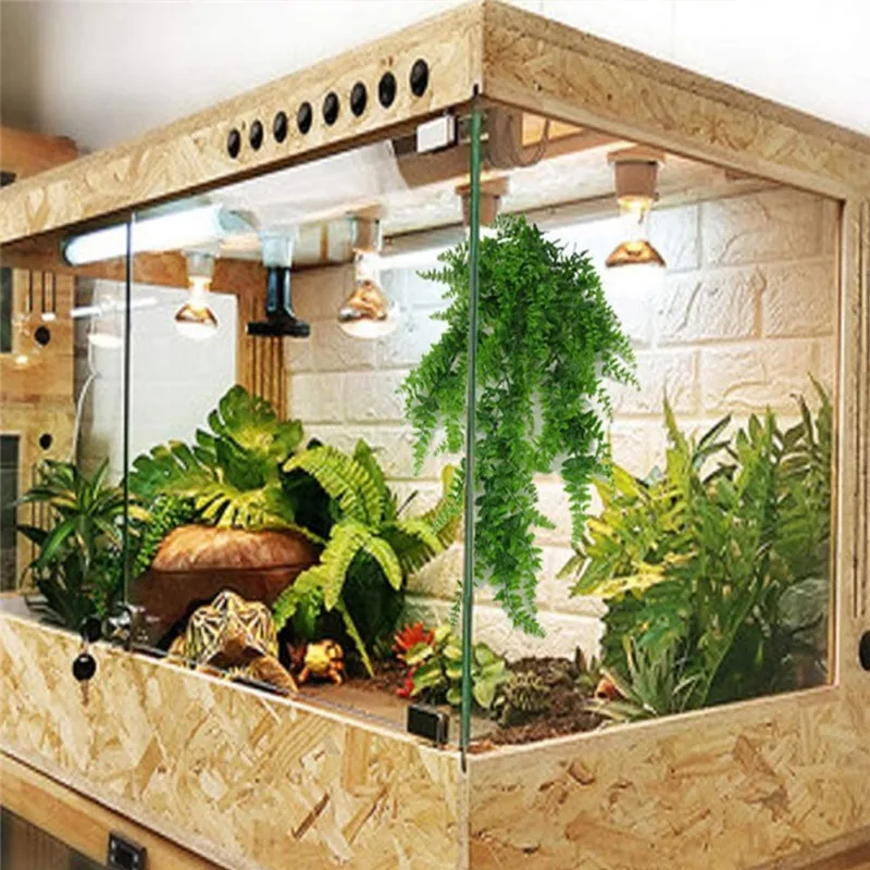 1-3pcs Reptile Lizards Terrarium Decoration DIY Aquarium Fish Tank Plant Fake Hanging Realistic Artificial Vine Pet Supplies