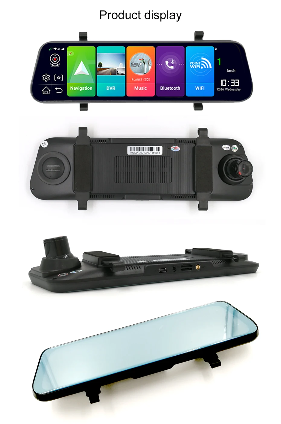 10 Inch Mirror 4G Dash Cam Car DVR Android 8.1 Dash Camera GPS Navigation Car Camera Auto Recorder ADAS Support 1080P Rear Camer gps navigation for car