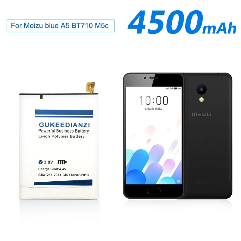 GUKEEDIANZI 4500 мАч для Meizu Blue A5 BT710 батарея M5c батарея для сотового телефона M710M M793Q батарея BT710 батарея