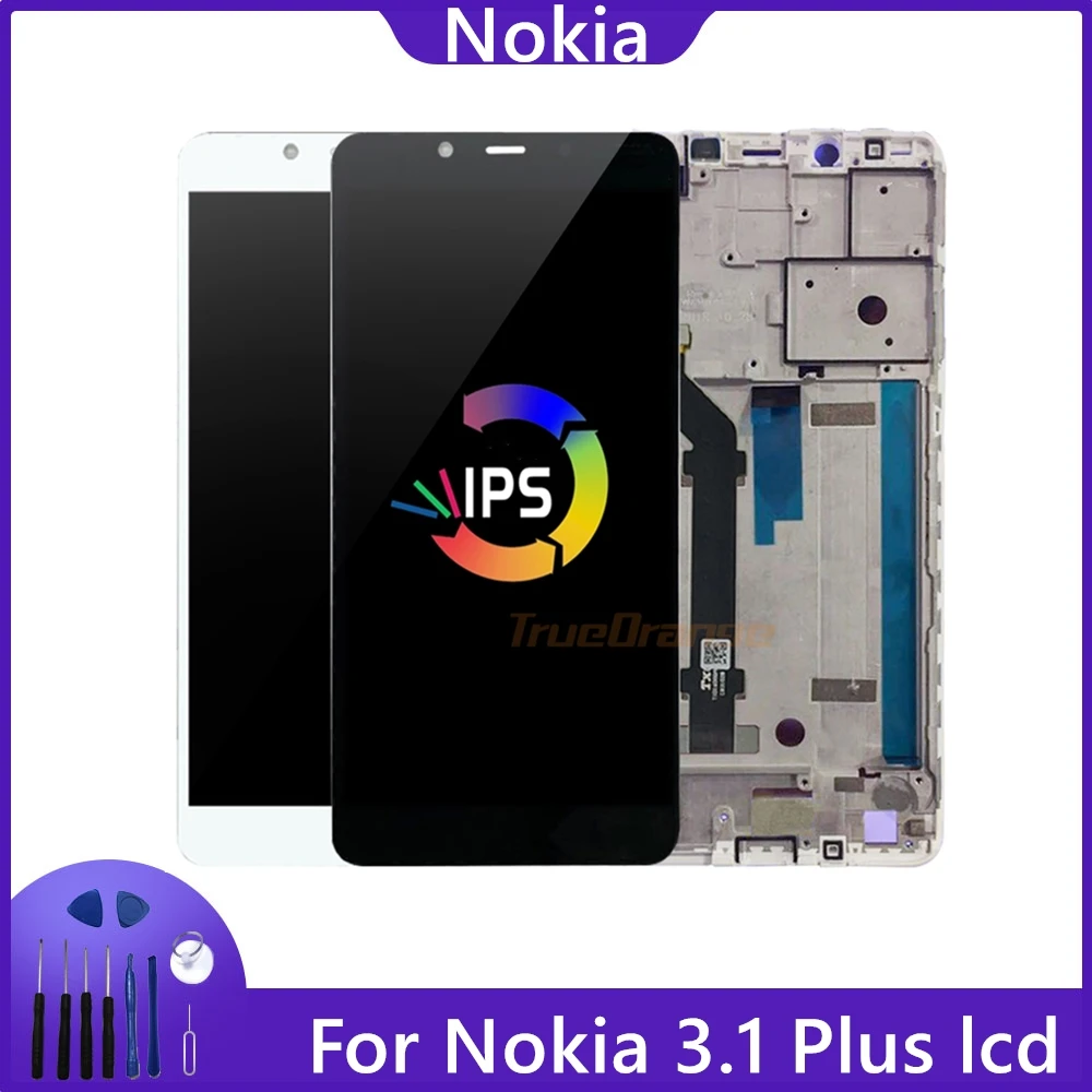 Оригинальный ЖК дисплей для Nokia 3 1 Plus с рамкой TA 1118 1104 1125 1117 1113 1115 сенсорный