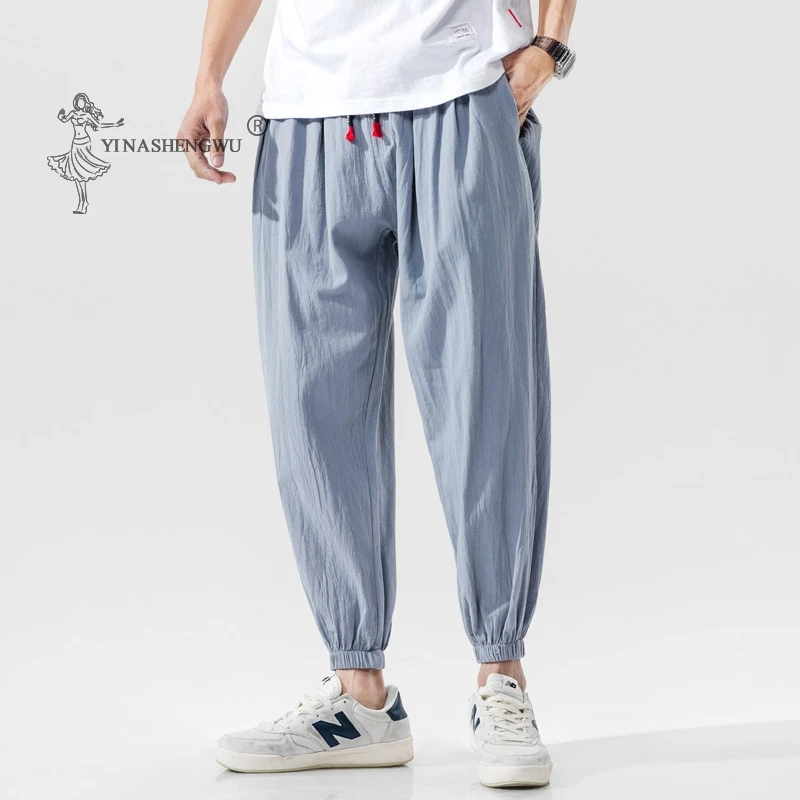 Japanese Kimono Casual Pants Loose Harajuku Trousers Japan Men Traditional Embroidered Asian Clothing Yukata Style Harem Costume japanese kimono