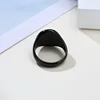 CLASSY MEN BLACK POLISHED PINKY RING STAINLESS STEEL REY SIGNET RINGS UNISEX JEWELRY ► Photo 3/6