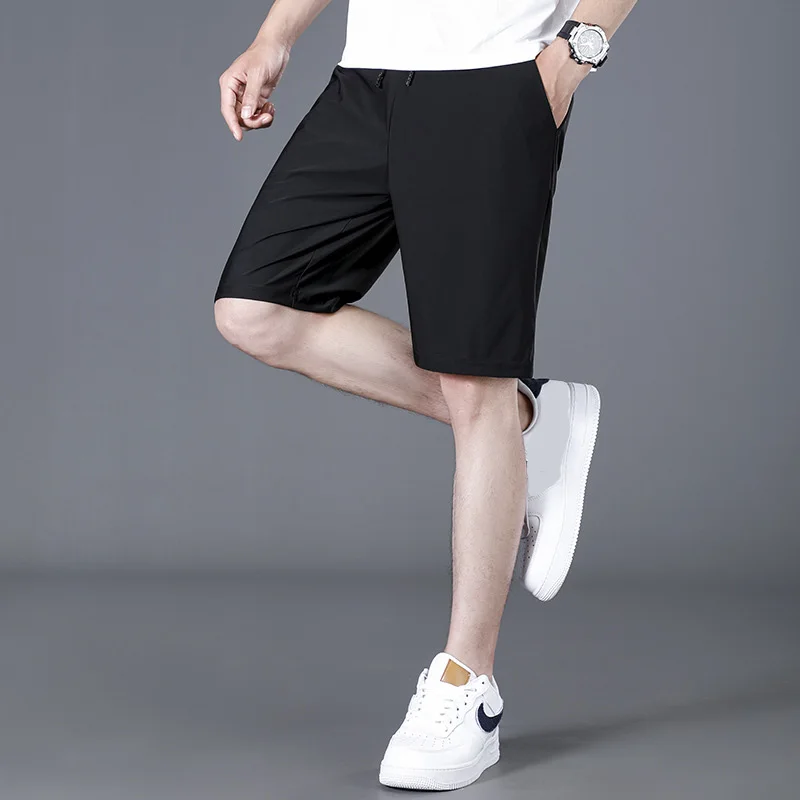 Adult Men Summer Thin Ice Silk Shorts Summer Thin Ice Silk Shorts Sweatpants Male Boardshorts Jogging Sports Short Pants