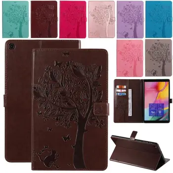 

Tree Embossing PU Leather Tablet Protective Case For Samsung Galaxy Tab A 10.1 inch SM-T510 T515 2019 Shockproof Magnetic Case