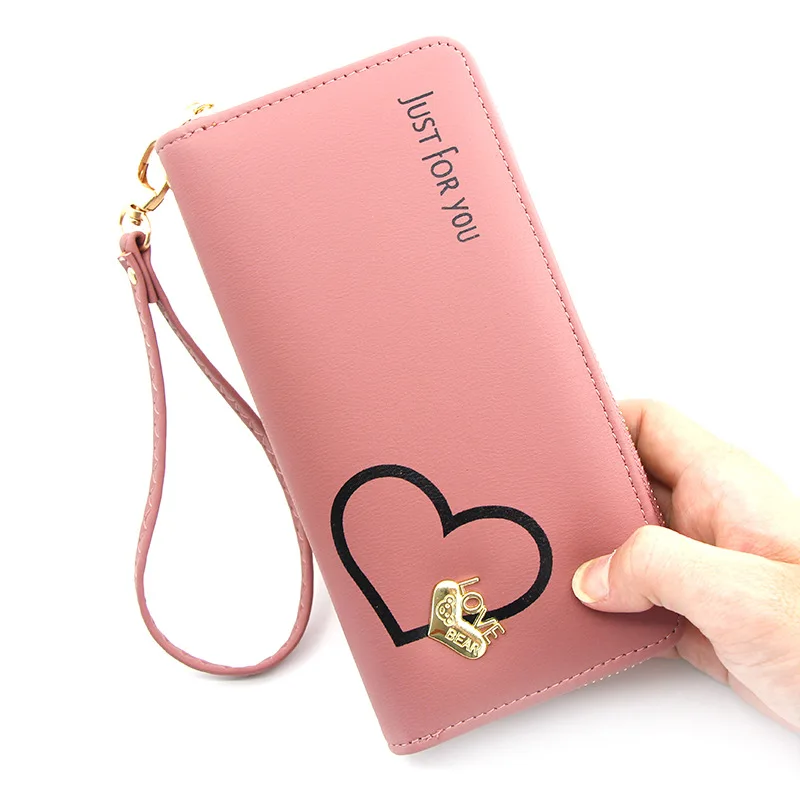 

2020 new women's clutch bag zipper bag women's coin purse card holder bill holder fashion wallet mobile phone bag