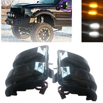 

2Pcs Led Side Mirrors Marker Lamps Auto Exterior Mirrors Fit for 2008-2016 Ford F250/F350/F450/F550 Super Duty - Left & Right
