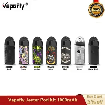 

Original Vapefly Jester Pod Kit 1000mAh Battery with 2ml Rebuildable Dripping Pod & Mesh Coil Pod Kit VS Drag Nano E-Cigarette