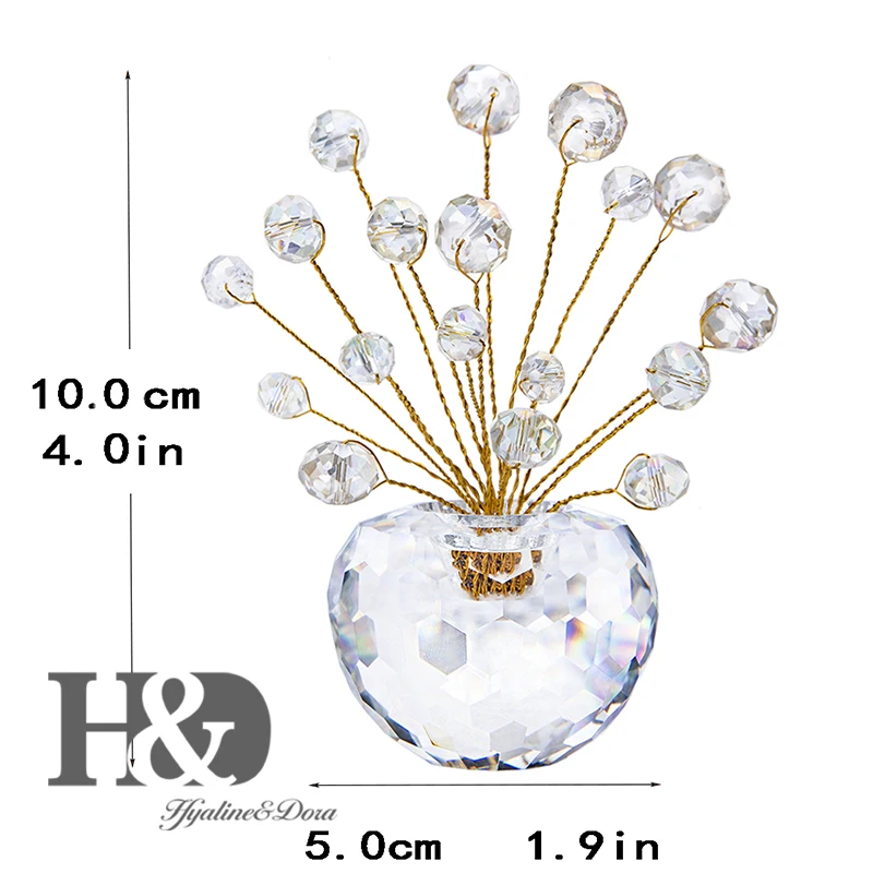 GS1946501 H& D Fengshui Кристалл Suncatcher орнамент радужные бусины Медный провод обернутый приборной панели автомобиля Декор рождественские подарки Декор для дома и офиса - Цвет: GS1946501