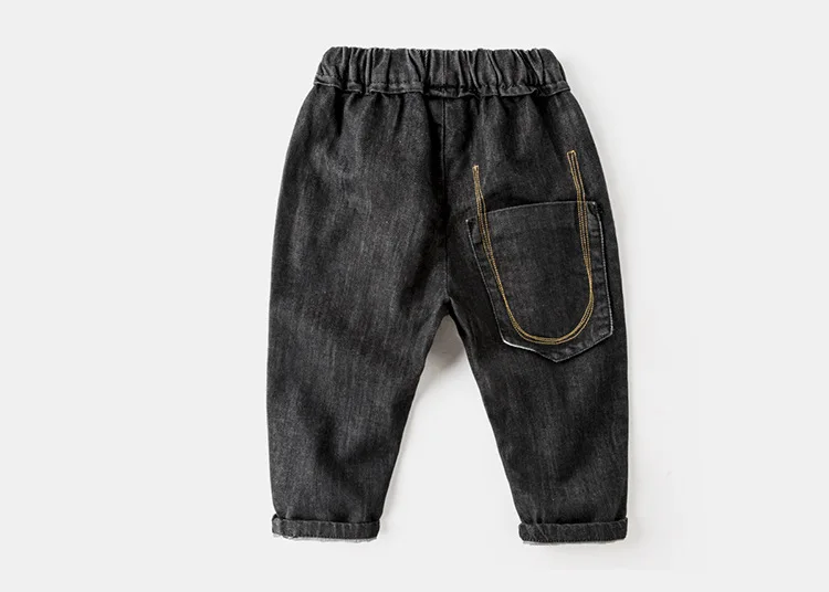 Autumn Clothing Korean-style Childrenswear New Style Men And Women Child Western Style Loose-Fit Cool Back Pocket Jeans Cas