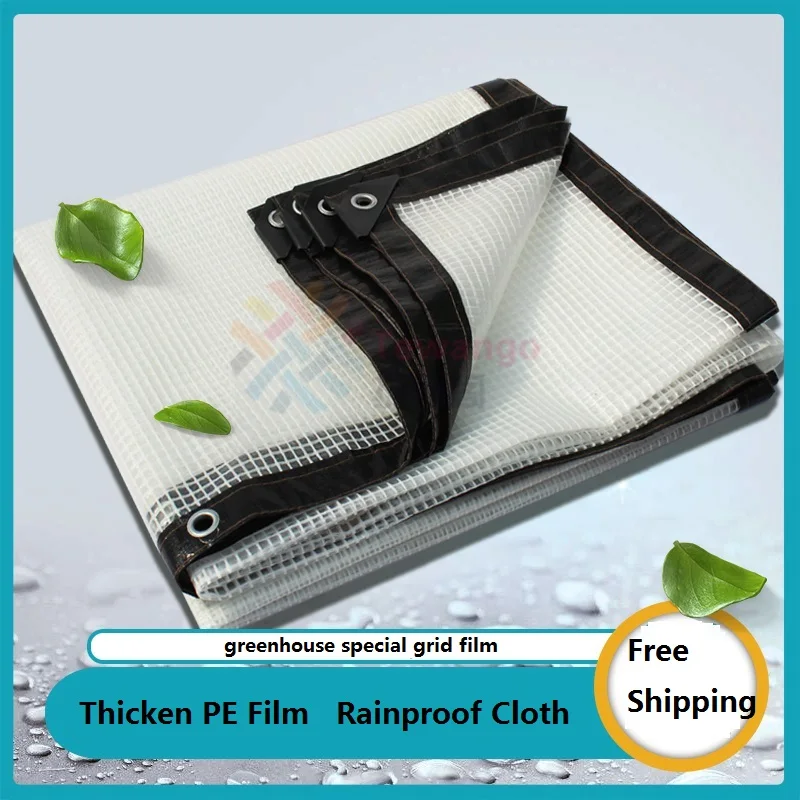Garden Environmental Protection Waterproof Cloth PE Transparent Tarpaulin Greenhouse Flower Plant Balcony Thicken Keep Warm Film