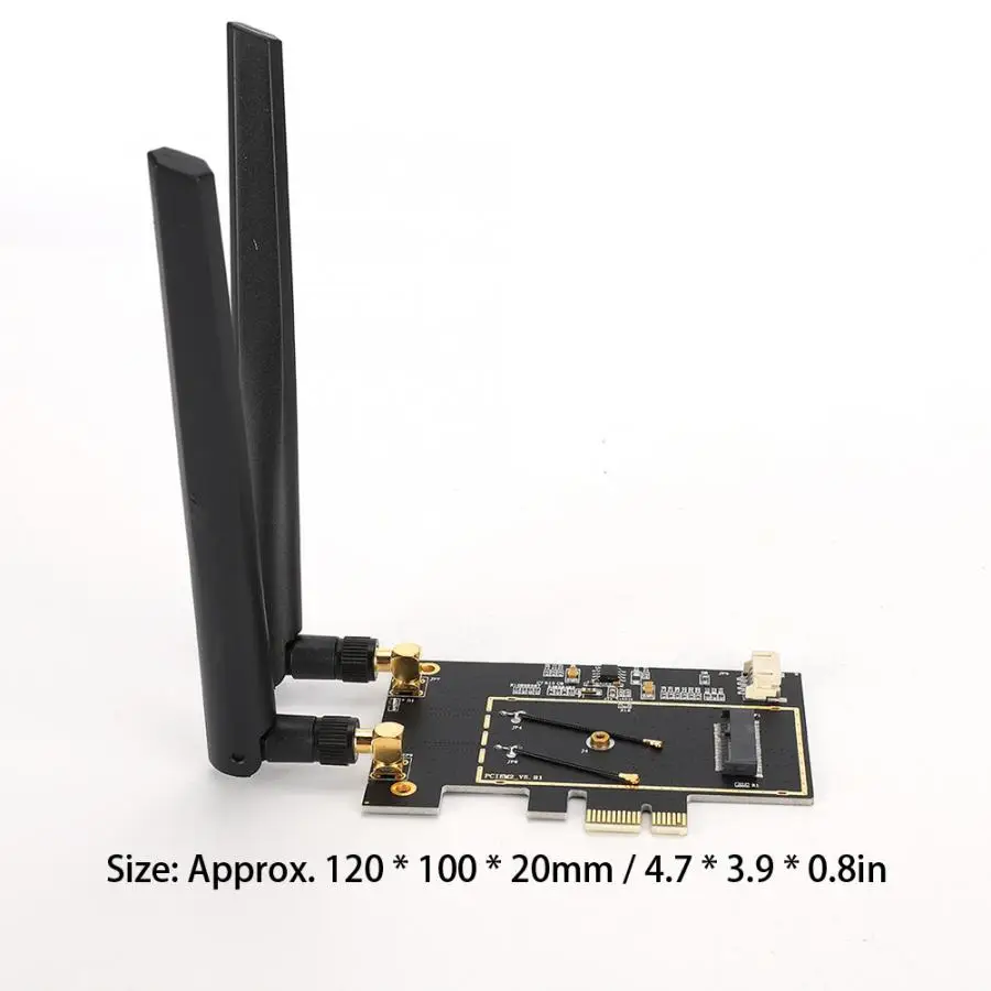 M.2 NGFF к PCI E 1X Настольный WIFI WLAN адаптер Сетевая карта конвертер для 8260 7265 1535|Сетевые