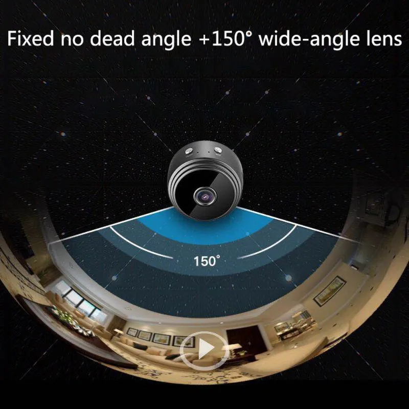 A9 WiFi мини камера 1080P HD ИК детектор движения ночного видения видеокамеры 150 градусов широкоугольная Голосовая видео веб-камера