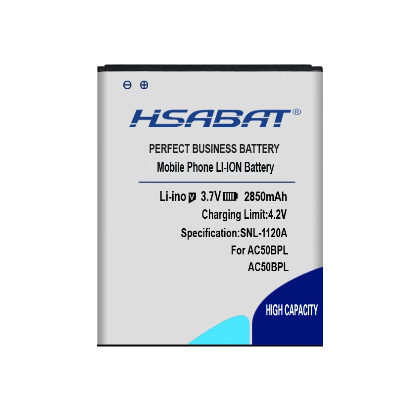 HSABAT Высокое качество батареи 2850 мАч для ARCHOS AC50BPL батареи