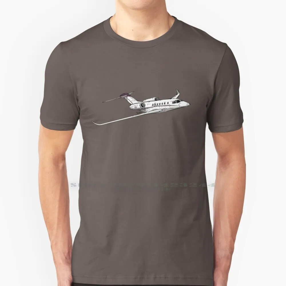 Cessna Citation X 750 T Shirt 100% Puro Cotone Cessna Bush Plane Stol Alaska Tundra Pneumatici Sand Bar Landing Airport 170 172 182