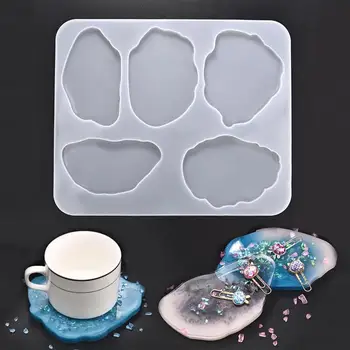 

Silicone Coaster Molds Resin Jewelry UV Epoxy Pressed Flower Irregular Cloud Shape Molds For Jewelry Making Tools DIY Craft