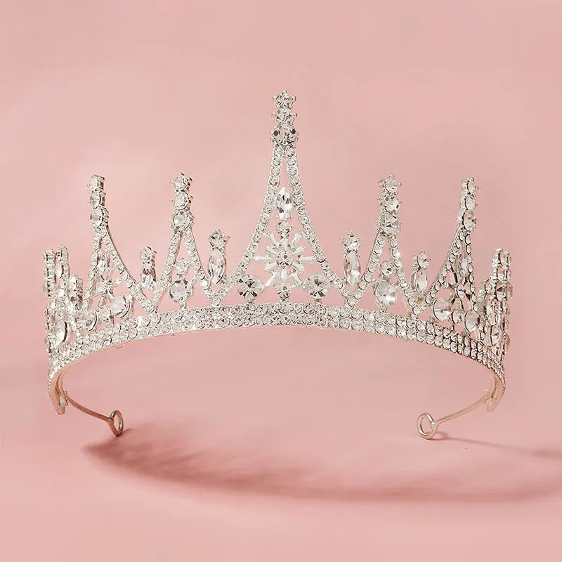QYY Wedding Crown Bridal Hair Jewelry Rhinestone Hair Accessories for Women Headpiece Bride Headwear Party Tiaras and Crowns
