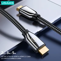 USAMS HD 8K HDMI-Compatible 2.1 Converter 48Gbps K/60Hz 4K/120Hz Digital Cable for Laptop TV Box Display PS5 PS4 Gaming Splitter