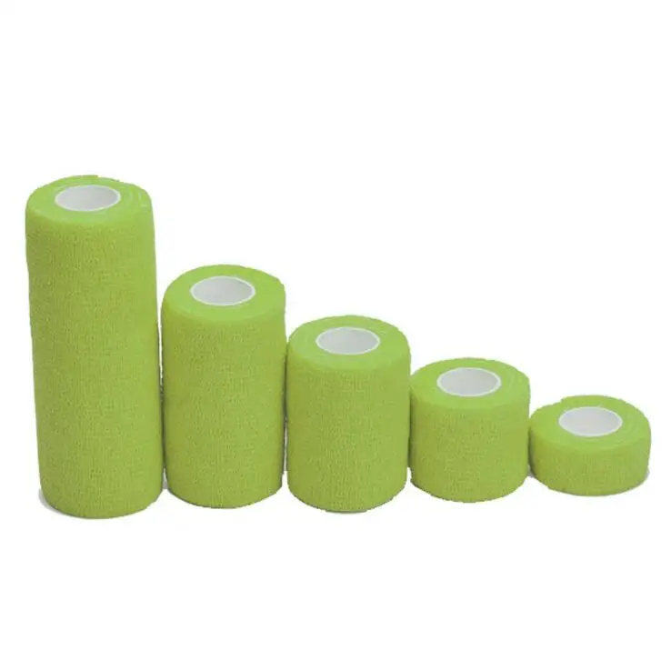 50MM-FLUO GREEN Тату-лента 50 мм, Нетканая эластичная самоклеящаяся повязка для ветеринара, спортивного травмирующего инструмента, тату-аксессуары, 12 рулонов/партия - Цвет: 50MM-FLUO GREEN
