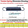 Open Hook Tension Spring Pullback Spring Coil Extension Spring Draught Spring Wire Diameter 2.5mm Outer Diameter 20mm ► Photo 2/5