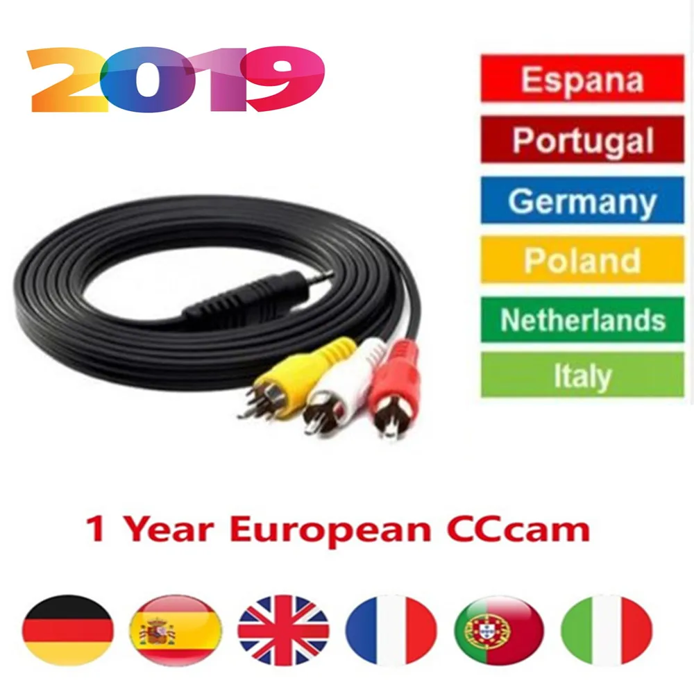 Cccam Europa Cline сервер на 2 года Испания Германия Польша Португалия Кабо-Верде DVB S2 Ccam Dazn рецептор Satelite приемники 7 линия